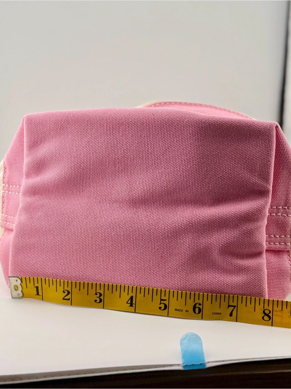 Lands' End Mini Canvas Tote with Pink Trim Pre-owned